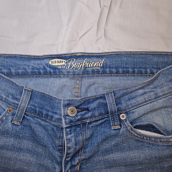 Old Navy The/LE Boyfriend Jeans Women’s Sz 2 Blue Mid Rise Relaxed Fit Casual - Picture 3 of 16